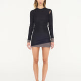 Christopher Esber - Sheer Overlay Peephole Rib Dress
