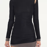 Christopher Esber - Sheer Overlay Peephole Rib Dress