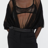 Christopher Esber - Ripple Tulle Circular Bodysuit