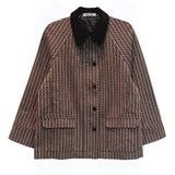 Ciao Lucia - Logan Saddle Stripe Barn Coat
