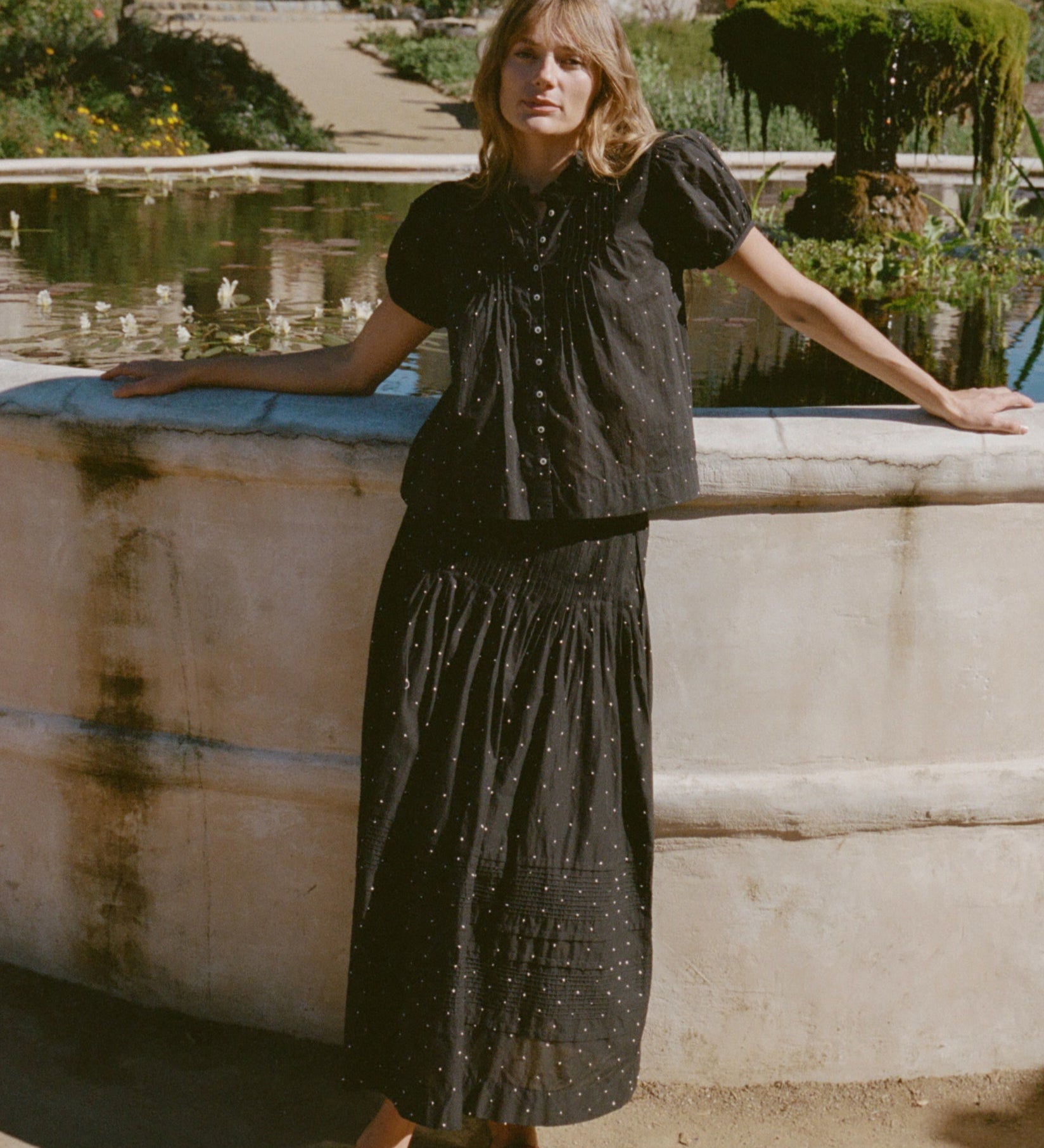 Ciao Lucia - Laila Black Cotton Voile Top