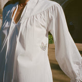 Ciao Lucia - Tania White Cotton Poplin Dress