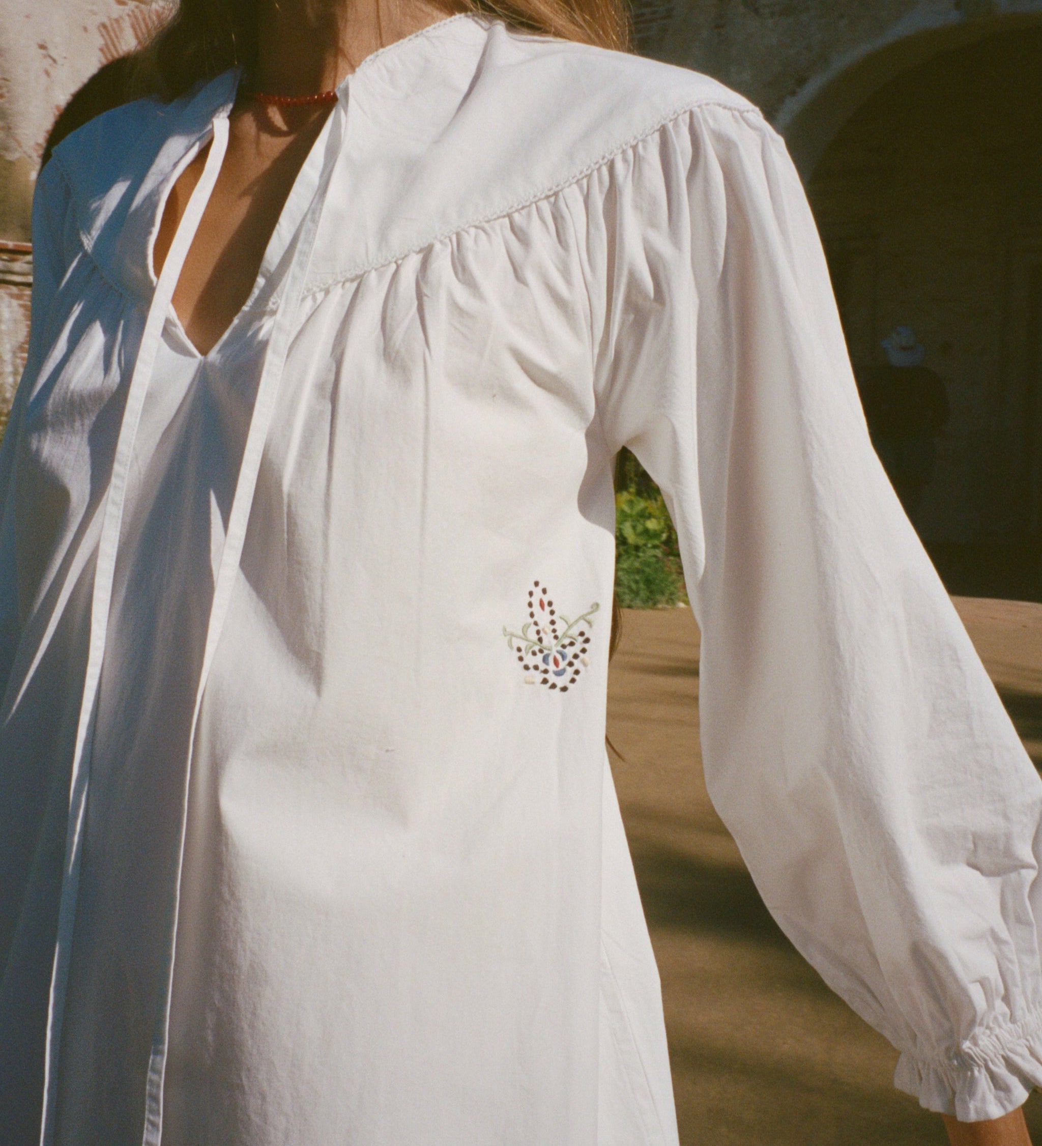 Ciao Lucia - Tania White Cotton Poplin Dress