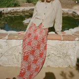 Ciao Lucia - Olanna Smocked Silk Skirt Poppy