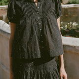 Ciao Lucia - Laila Black Cotton Voile Top