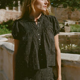 Ciao Lucia - Laila Black Cotton Voile Top