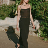 Ciao Lucia - Beverly Black Georgette Silk Dress