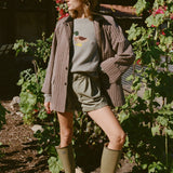 Ciao Lucia - Logan Saddle Stripe Barn Coat