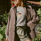 Ciao Lucia - Logan Saddle Stripe Barn Coat