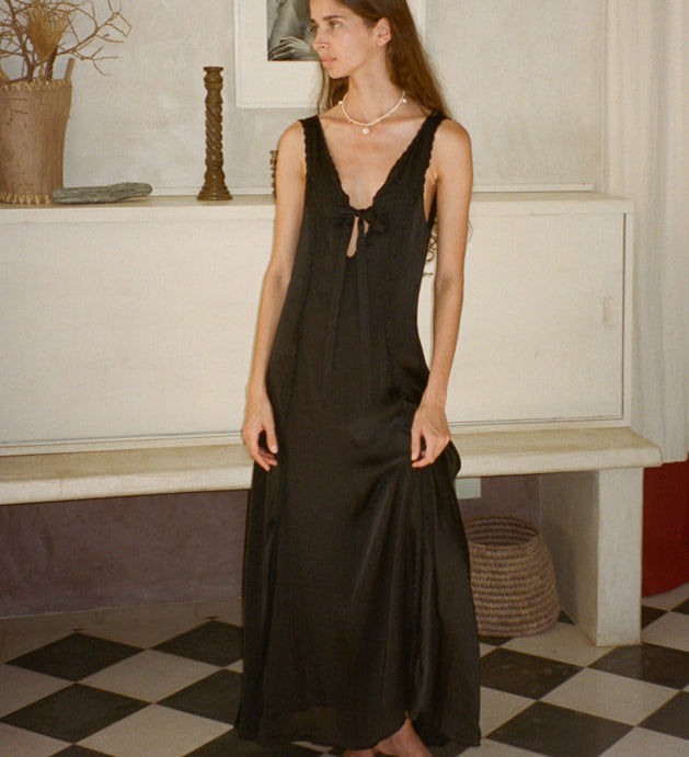 Ciao Lucia - Serena Black Cupro Dress