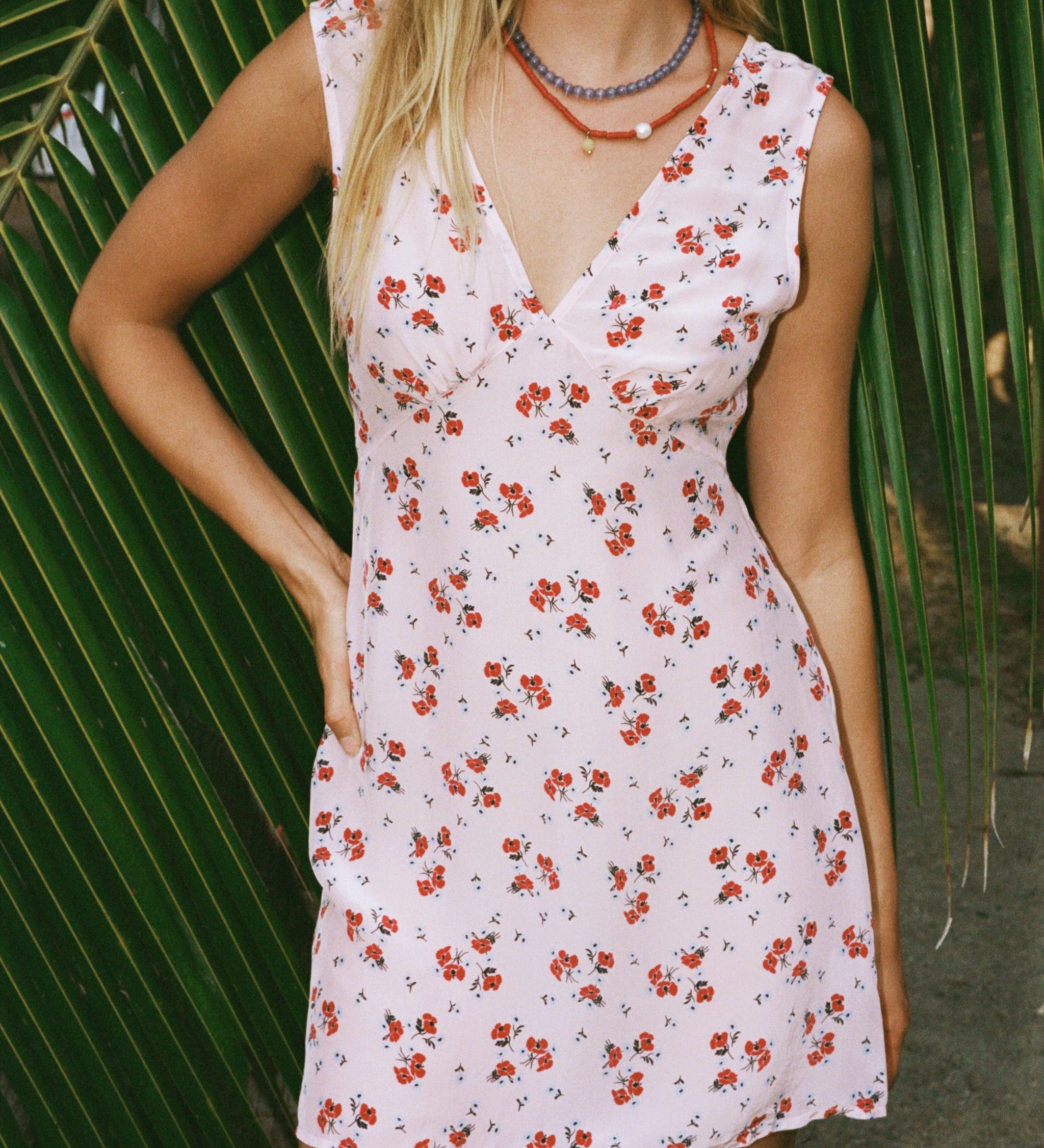 Ciao Lucia - Castelo Geranium Print Silk Mini Dress