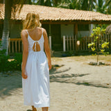 Ciao Lucia - Neroni White Floral Embroidered Linen Dress