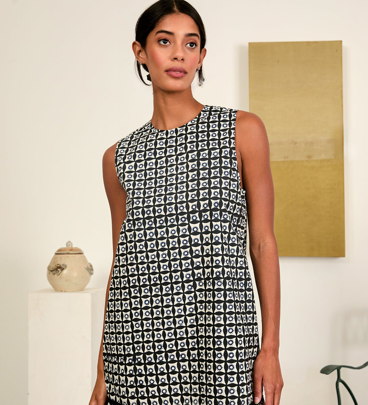 Ciao Lucia - Indus Solar Print Cotton Poplin Mini Dress
