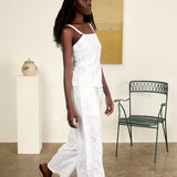 Ciao Lucia - Ipanema White Embroidered Linen Top