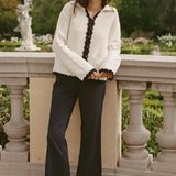 Ciao Lucia - Kaja Black Cotton Voile Pant