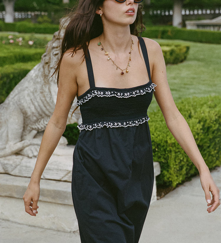 Ciao Lucia - Dalla Black Cotton Dress