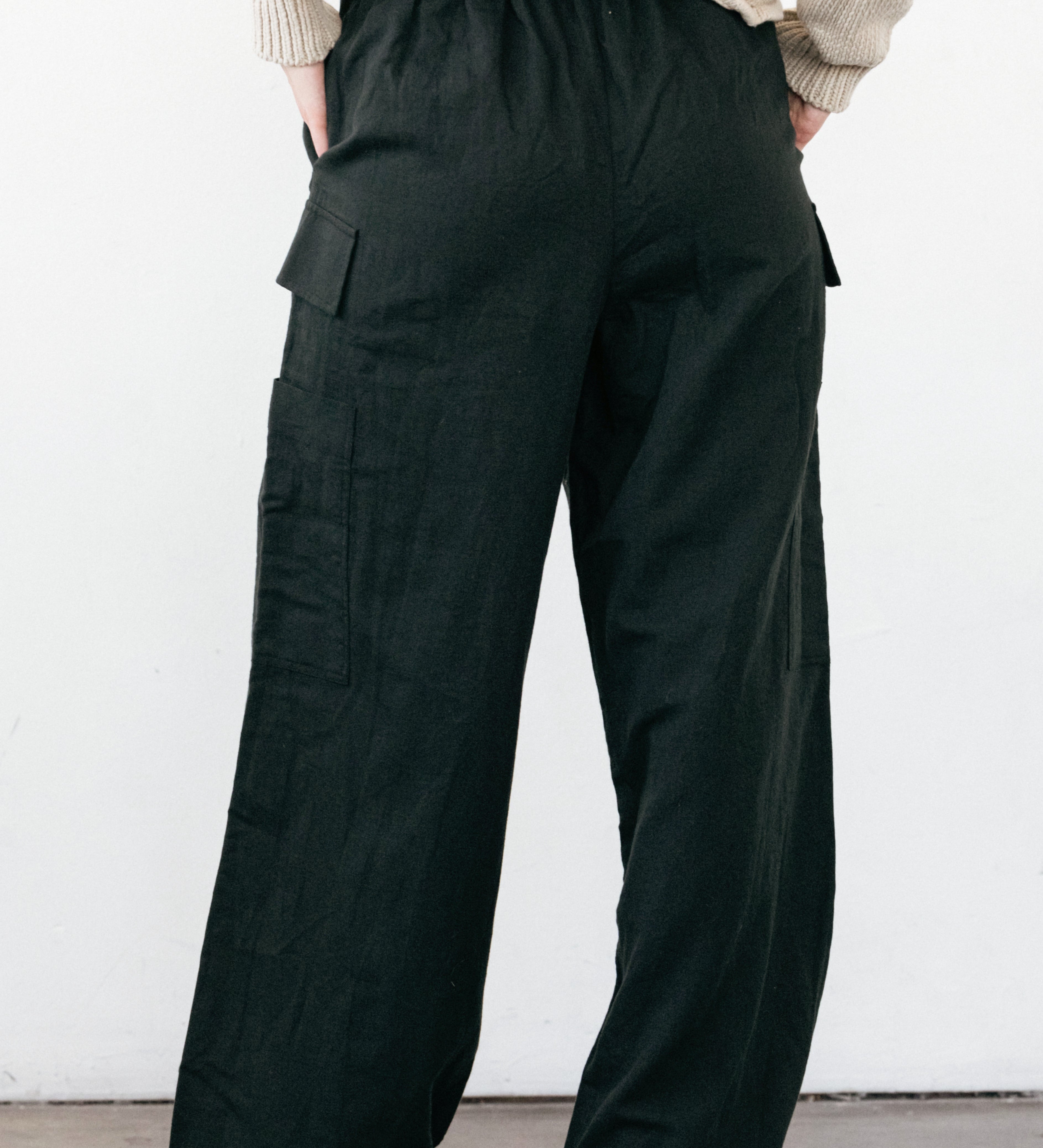 Ciao Lucia - Marceau Black Linen Pant