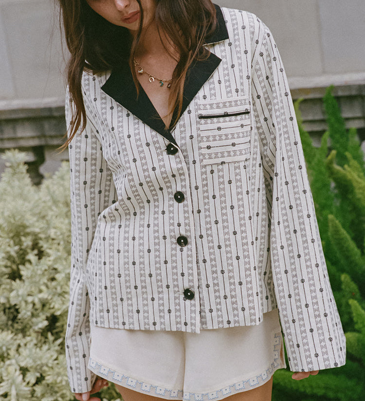 Ciao Lucia - Talia Embroidered Cotton Twill Jacket
