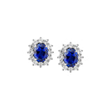 Dorsey - SPENCER STUD EARRINGS IN LAB BLUE SAPPHIRE AND LAB WHITE SAPPHIRE