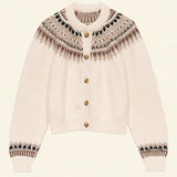 DÔEN - CLARKE CARDIGAN -- OATMEAL OLYMPIA FAIR ISLE