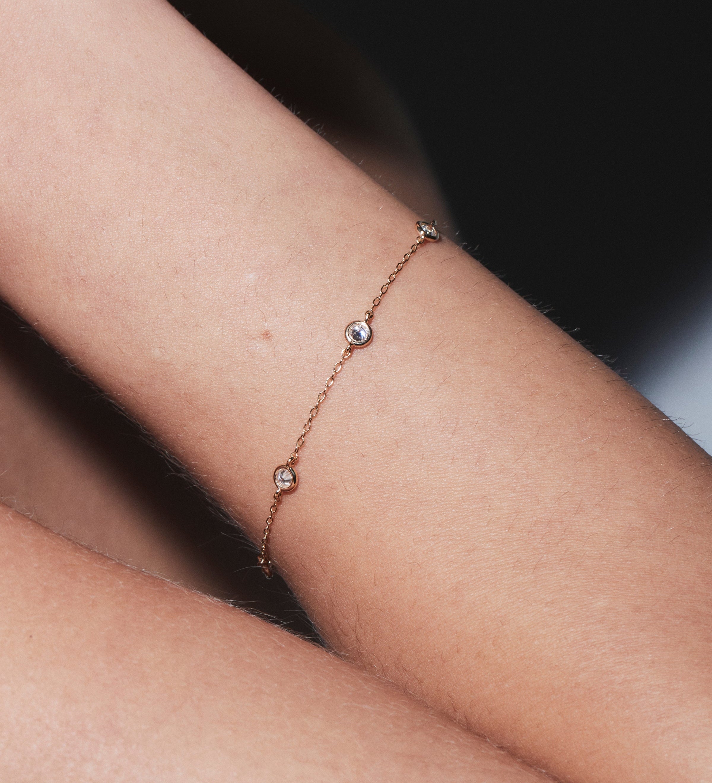 Dorsey - CLEMENCE BRACELET IN MOISSANITE, GOLD VERMEIL