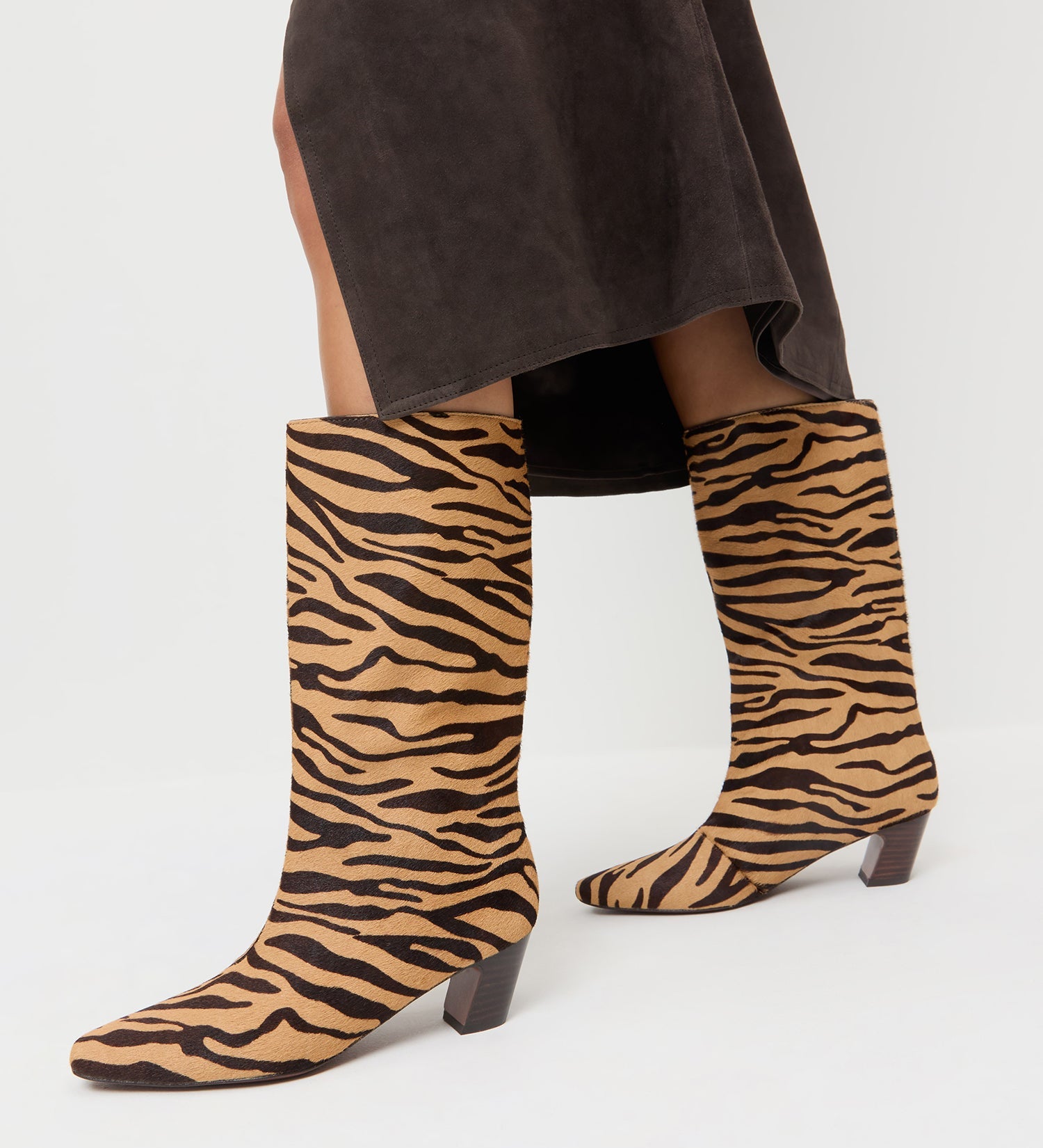 Loeffler Randall - Cleo Zebra Mid - Calf Boot