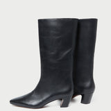 Loeffler Randall - Cleo Black Leather Mid-Calf Boot