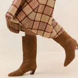 Loeffler Randall - Cleo Cacao Suede Mid-Calf Boot