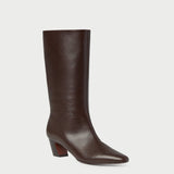 Loeffler Randall - Cleo Brown Leather Mid - Calf Boot