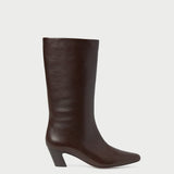 Loeffler Randall - Cleo Brown Leather Mid - Calf Boot