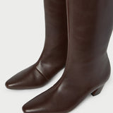 Loeffler Randall - Cleo Brown Leather Mid - Calf Boot