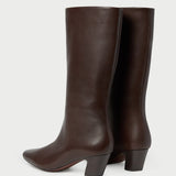 Loeffler Randall - Cleo Brown Leather Mid - Calf Boot