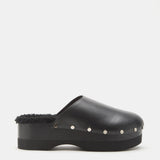 Le Monde Beryl - Clog / Black Leather Shearling