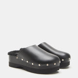 Le Monde Beryl - Clog / Black Leather Shearling