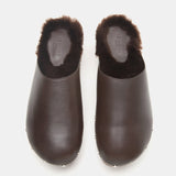 Le Monde Beryl - Clog / Chocolate Leather Mink Shearling