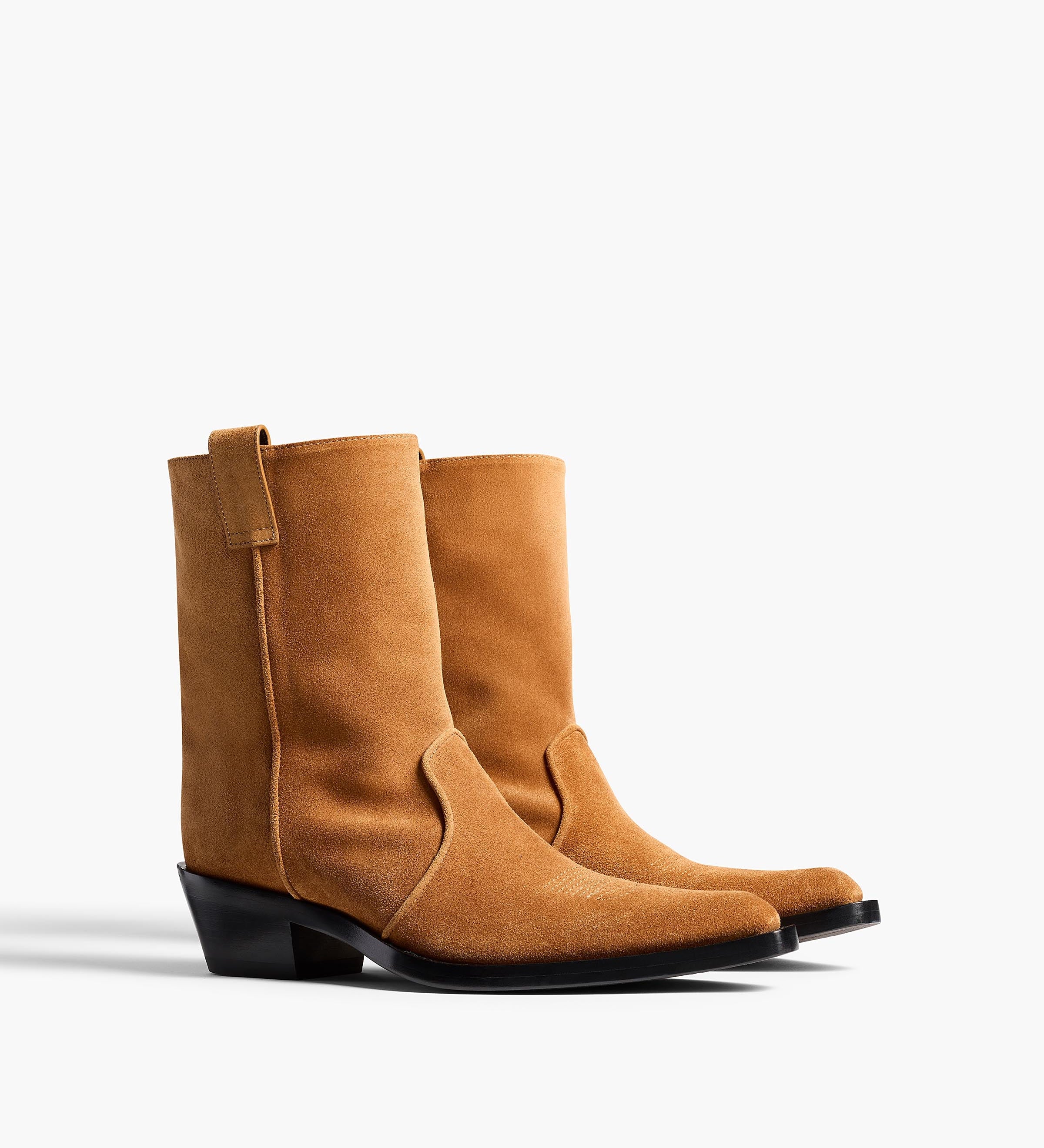 Khaite - Clive Ankle Boot in Caramel Suede