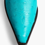 Khaite - Clive Ankle Boot in Crystal Blue Ostrich