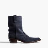 Khaite - Clive Ankle Boot in Midnight Navy Suede