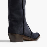 Khaite - Clive Ankle Boot in Midnight Navy Suede
