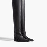 Khaite - Clive Over-the-Knee Flat Boot in Black Leather