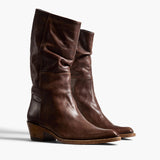 Khaite - Clive Boot in Dark Brown Leather