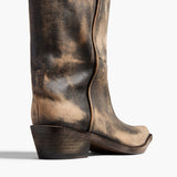 Khaite - Clive Boot in Vintage Black Leather