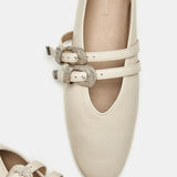 Le Monde Beryl - Claudia Slipper / Ecru Leather