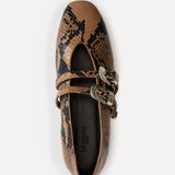 Le Monde Beryl - Classic Claudia / Fango Leather Snake Effect