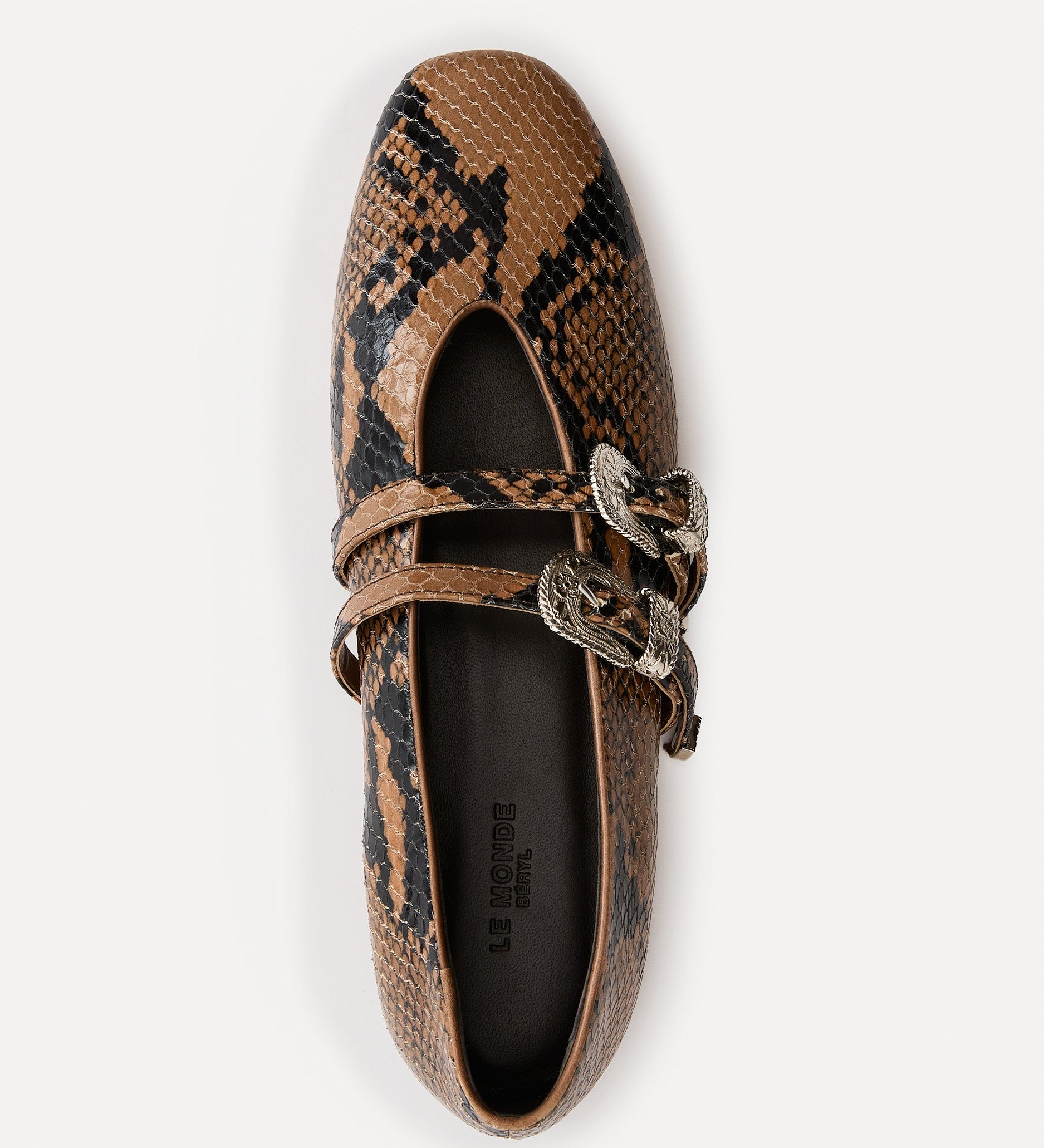 Le Monde Beryl - Classic Claudia / Fango Leather Snake Effect