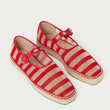 Loeffler Randall - Clover Red/Caramel Mesh Espadrille