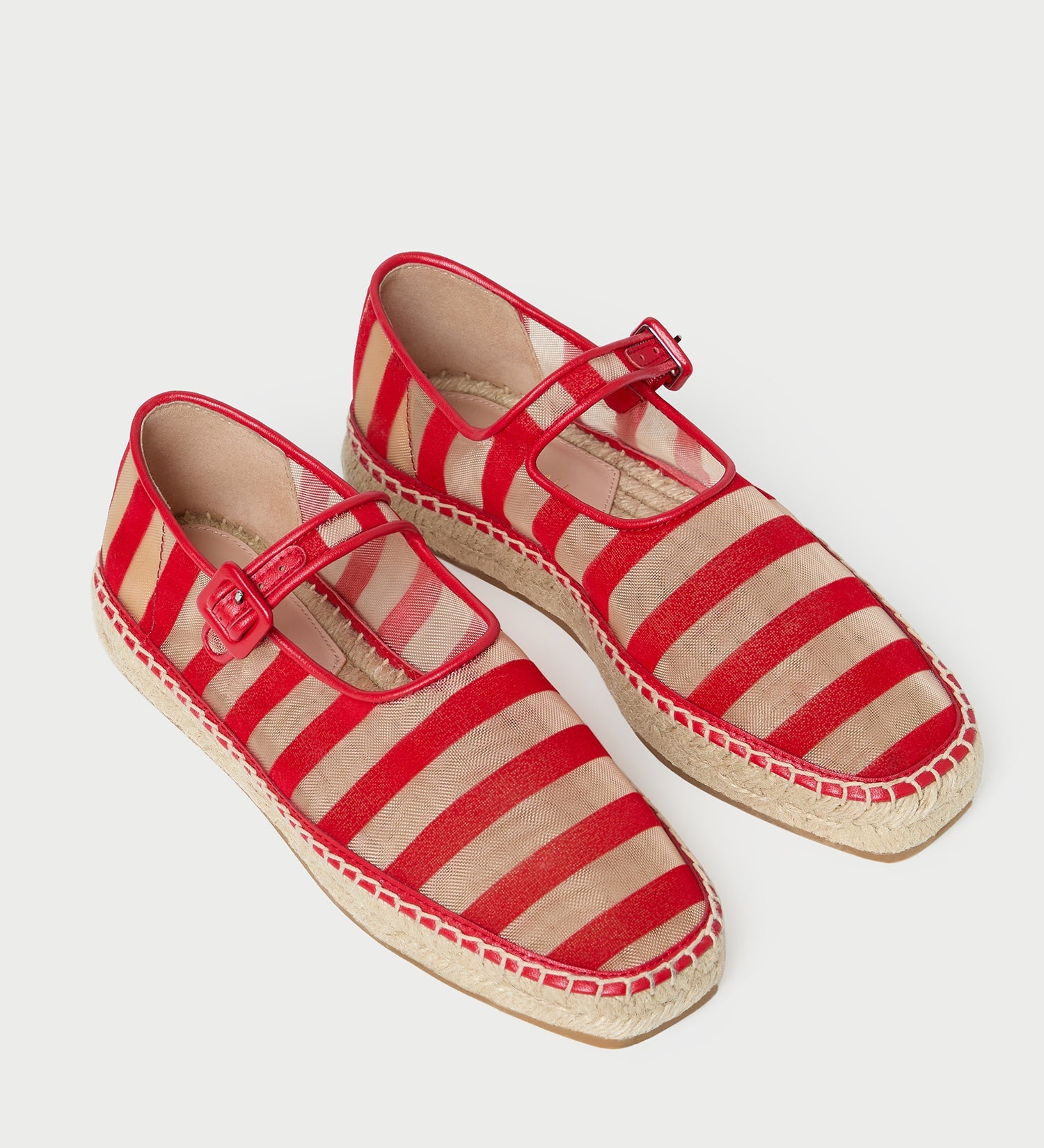Loeffler Randall - Clover Red/Caramel Mesh Espadrille