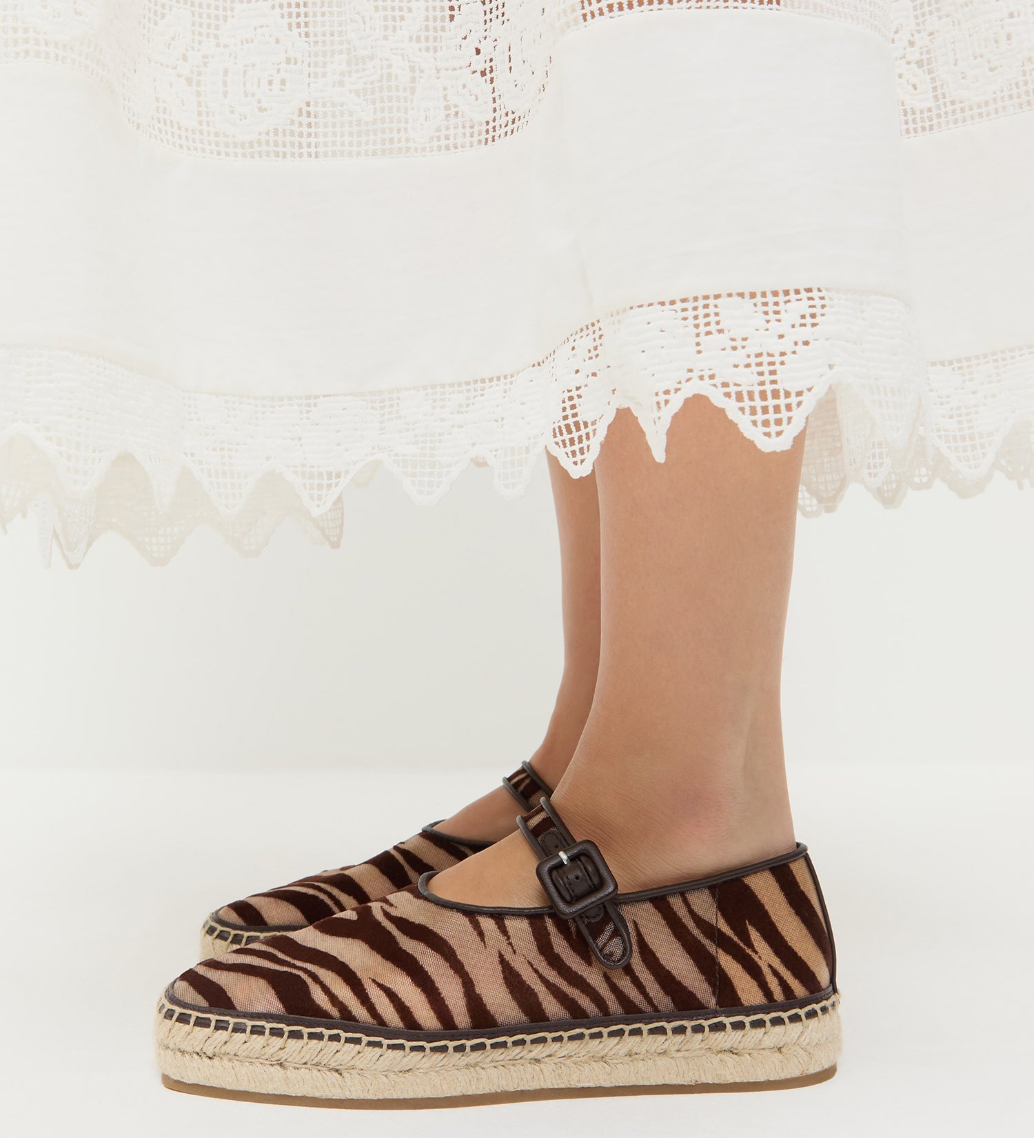 Loeffler Randall - Clover Zebra Mesh Espadrille