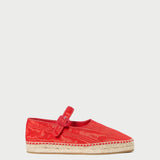 Loeffler Randall - Clover Red Moiré Espadrille
