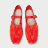Loeffler Randall - Clover Red Moiré Espadrille